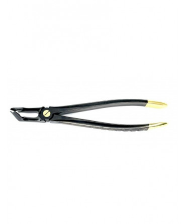 Deep Gripping Atraumatic Extraction Forceps, Lower Molars BLACK & GOLD Series