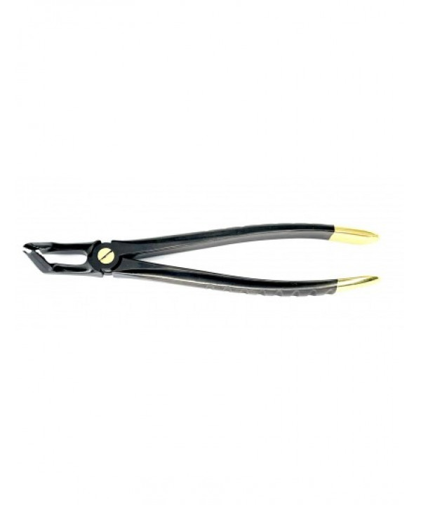 Deep Gripping Atraumatic Extraction Forceps, Lower Molars BLACK & GOLD Series