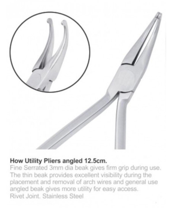 How Utility Plier Curved,12.5cm