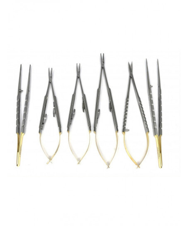 Micro Surgery Needle Holders-Scissors-Forceps Set CVD