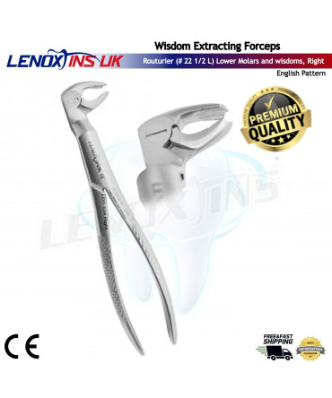 Extracting Forceps Routurier (# 22 1/2 R) Lower Molars and wisdoms, right