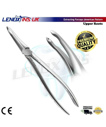 Dental Extracting Forceps Upper Roots Fig 44, Micro Serrated Edges