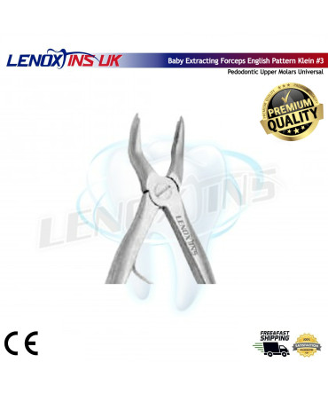 Baby Extracting Forceps English Pattern Klein #3 Pedodontic Upper Molars Universal