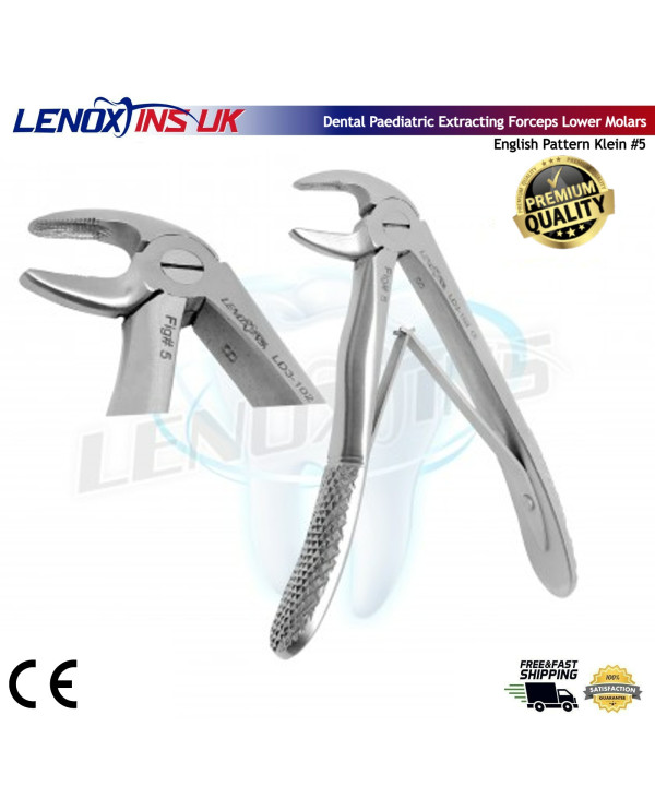 Baby Extracting Forceps English Pattern Klein #5 Pedodontic Lower Incisors.