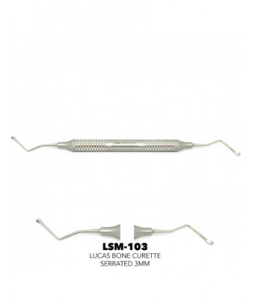 Lucas Bone Curettes Serrated 3MM