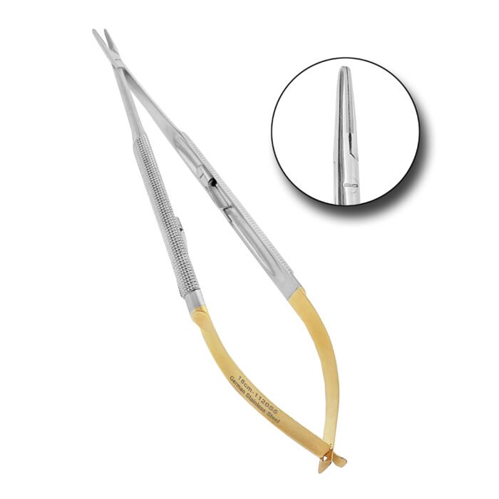 Castroviejo Needle Holders 18cm TC STR - Precision Surgical Instrument - Image 1