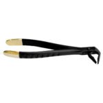 Deep Gripping Atraumatic Extraction Forceps, Lower Anterior, BLACK & GOLD Series - Premium Dental Surgical Instrument - Image 3