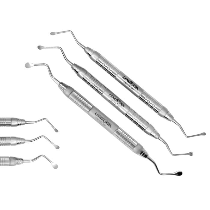 Lucas Bone Curettes Set of 3 Serrated - Precision Dental Surgical Instrument Set - Image 1