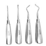 Root Fragment Removal Elevators Set of 4, Twist Style - Precision Dental Surgical Instrument Set