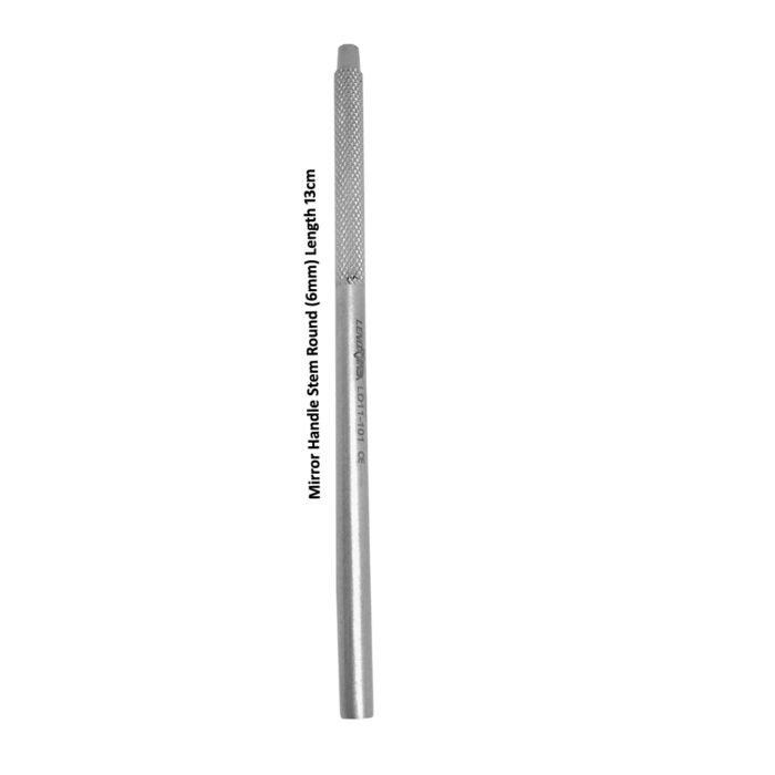 Dental Mirror Handle Stem Round (6mm) Length 5’’ - Precision Diagnostic Instrument - Image 1