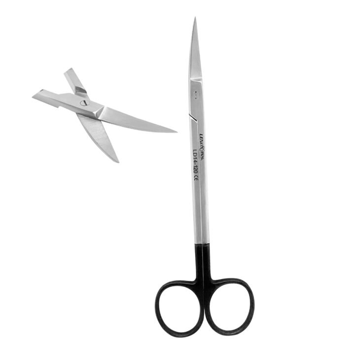 Kelly Dental Scissors 16cm Curved Saw Edge Super Cut - Precision Dental Surgical Instrument - Image 1