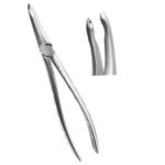 Dental Extracting Forceps Upper Roots Fig 44, Micro Serrated Edges - Precision Dental Surgical Instrument