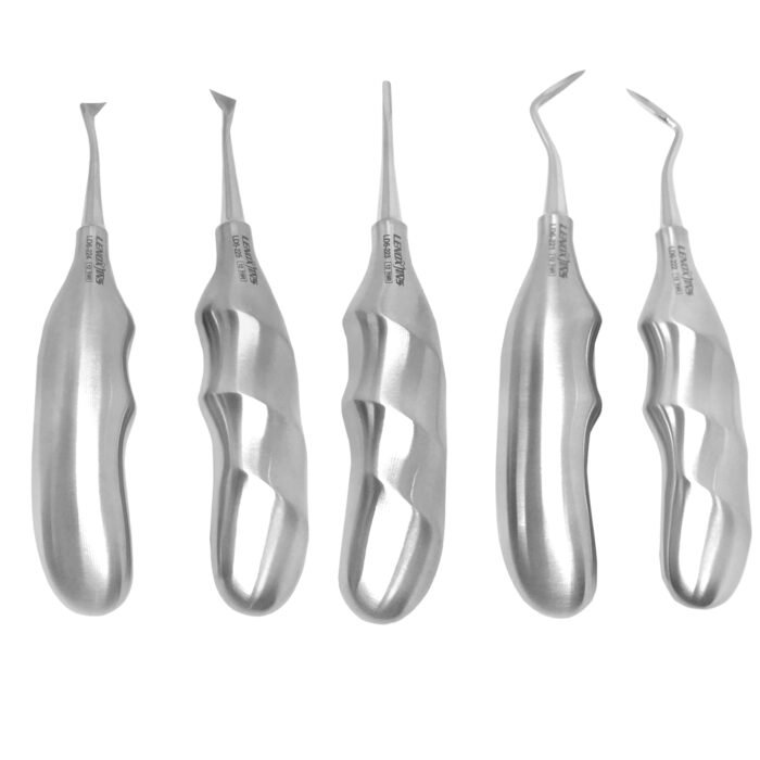 Dental Apical Elevators Set of 5, Ergonomic Hollow Handle - Precision Dental Surgical Instrument Kit - Image 1