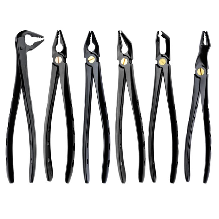 Deep Gripping Extracting Forceps Set of 6 - Premium Dental Extraction Instrument Kit - Image 1