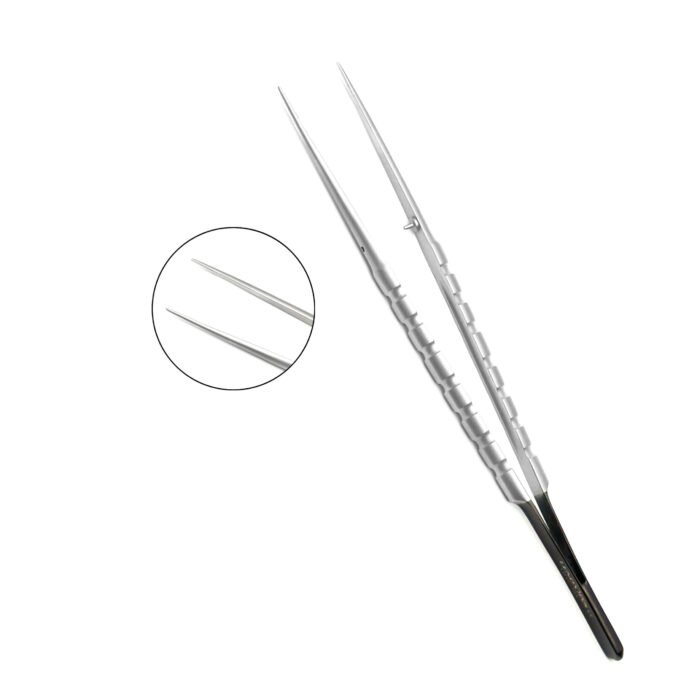 Micro Tissue Forceps, 17cm - Diamond Dust Coated - Precision Surgical Instrument - Image 1