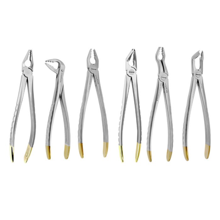 Prime Universal Atraumatic Extracting Set Deep Gripping, Set of 6 - Precision Dental Surgical Tool Kit - Image 1