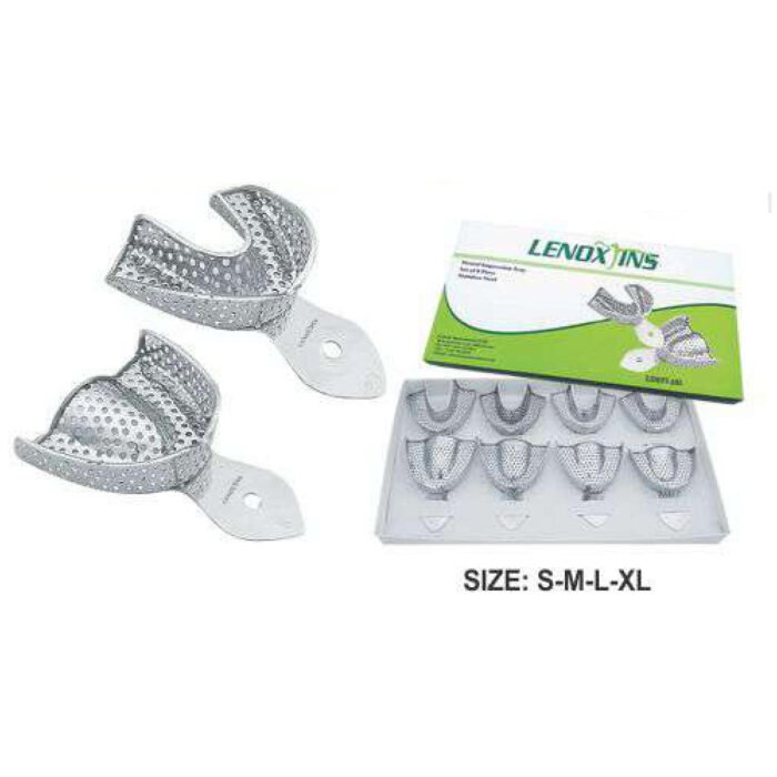 Impression Trays Dentulous Perforated Set of 8 - Precision Tools for Dental Impressions - Image 1