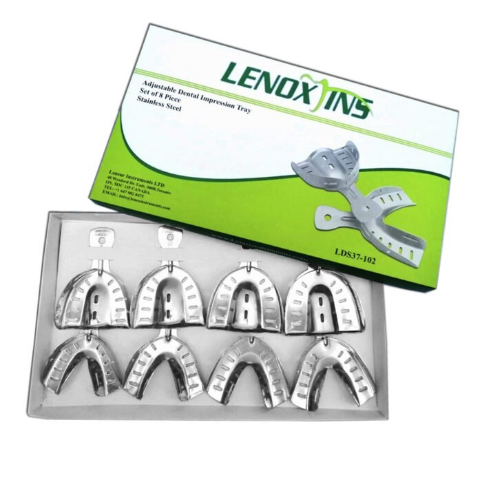 Impression Trays Dentulous Perforated Set of 8 - Precision Tools for Dental Impressions - Image 1