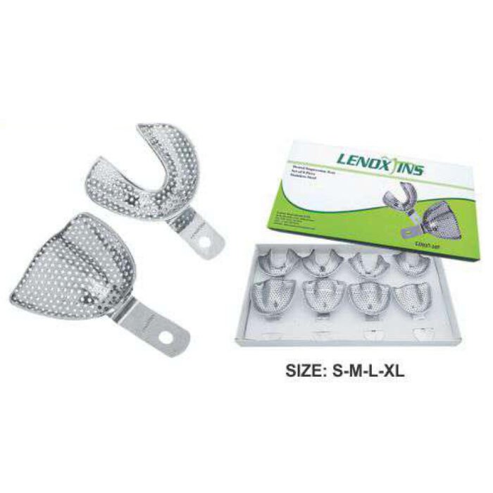 Impression Trays Edentulous Perforated Set of 8 - Precision Tools for Dental Impressions - Image 1