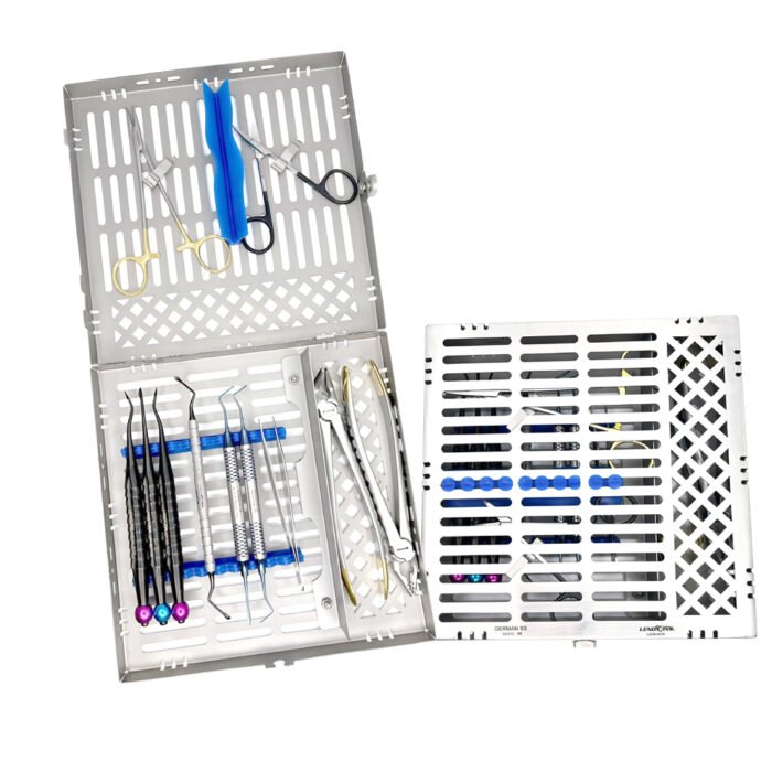 Atraumatic Extraction Kit - 11 Instruments in Cassette - Precision Dental Surgical Set by Lenox Instruments - Image 1