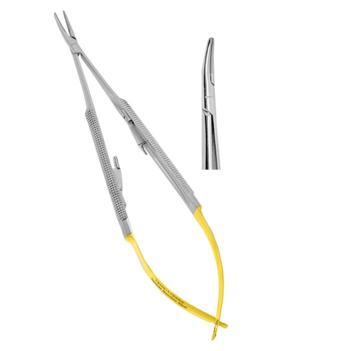 Castroviejo Needle Holders 16cm TC Curved - Precision Surgical Instrument - Image 1