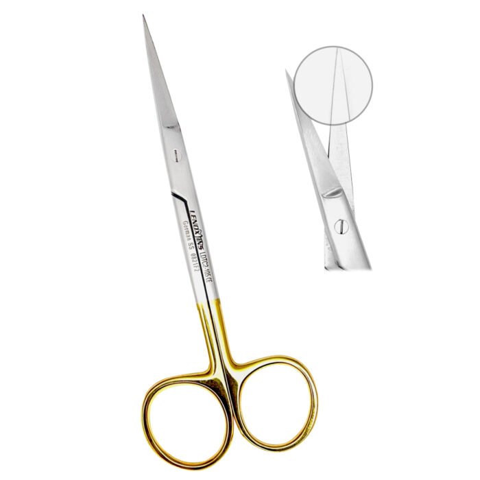 Iris Scissors 11.5cm Straight TC - Precision Dental Surgical Instrument - Image 1