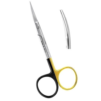 Iris Scissors TC 11.5cm, CVD Super Cut Micro Serrated - Precision Dental Surgical Instrument