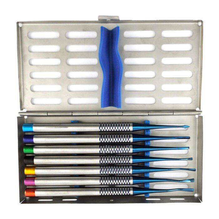 PDL Periotomes Set of 7 in Cassette - Precision Dental Surgical Instrument Set - Image 1