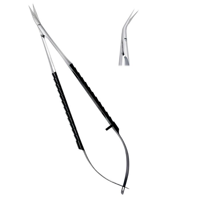 Surgical Micro Tissue Scissors 45° CVD TC - 17cm - Precision Dental Surgical Instrument - Image 1