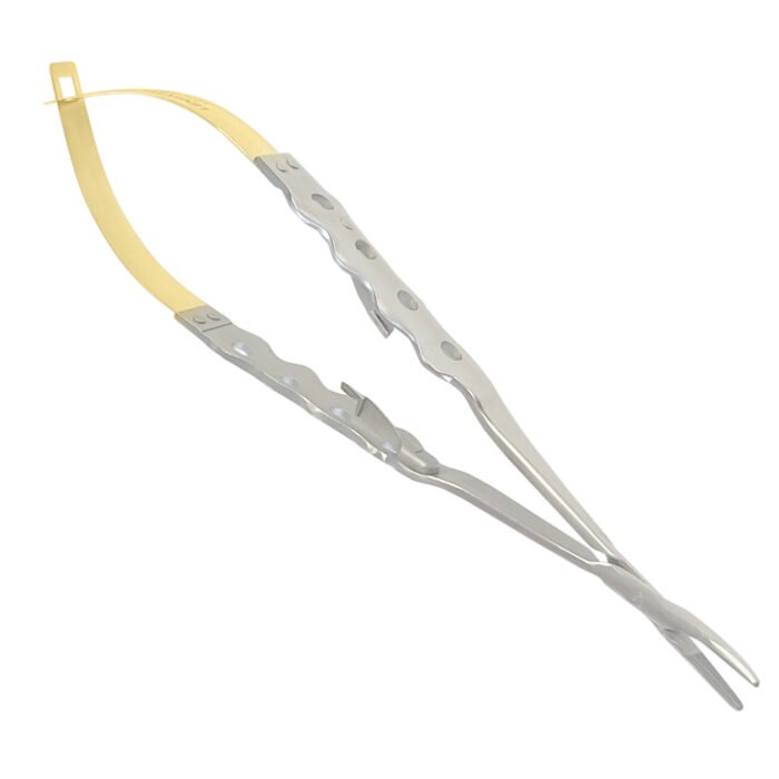 Castro-Viejo Needle Holder Twist Joint, Curved 16cm TC - Precision Surgical Instrument - Image 4