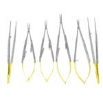 Micro Surgery Needle Holders-Scissors-Forceps Set CVD - Premium Curved Surgical Instrument Collection - Image 2