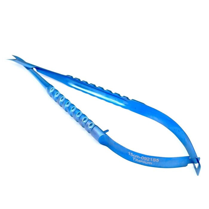 Micro Scissors Castroviejo 15cm Curved Titanium - Precision Microsurgical Instrument - Image 4