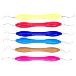 Gracey Curettes Set of 6 - Plastic Silicone Handle - Precision Periodontal Instruments
