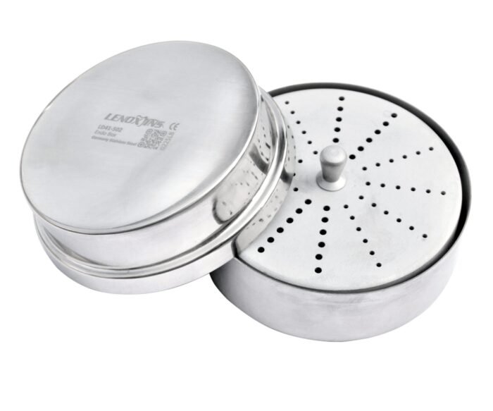 Aluminium Endo Box Round Shape 1.7mm 48 Holes Stainless Steel