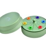 Aluminium Endo Box Round Shape 1.8mm 72 Holes Autoclavable Teflon coated